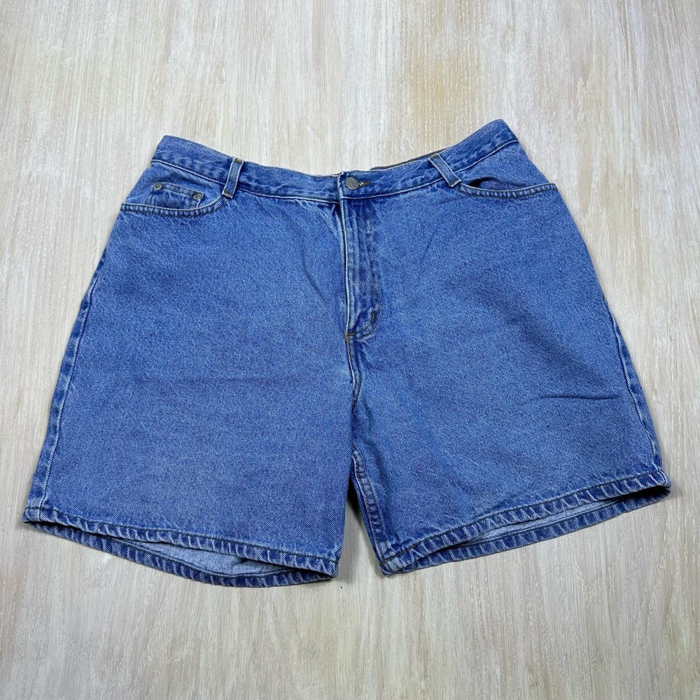 Faded Glory Denim Jean 100% Cotton Medium Wash High Rise Shorts Size 18
